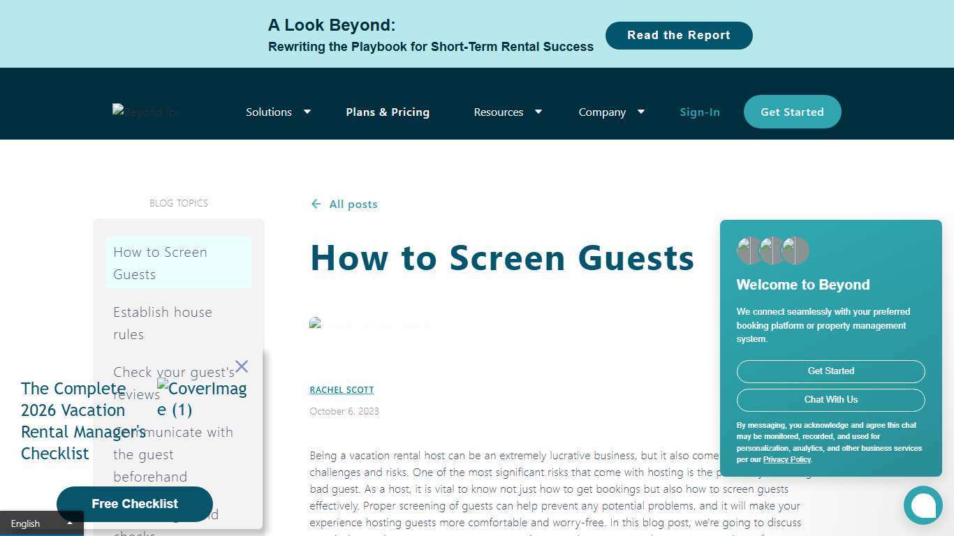 How to Screen Guests