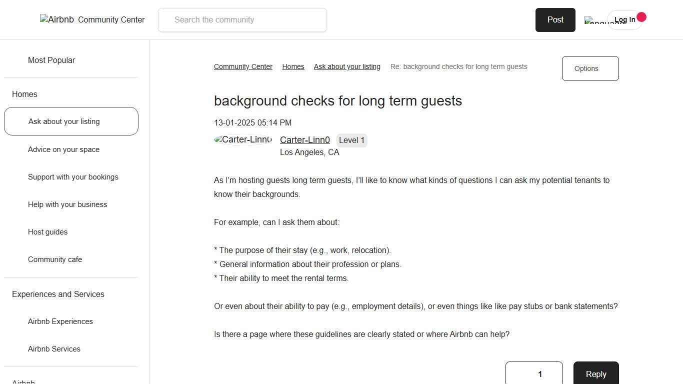Re: background checks for long term guests - Airbnb Community